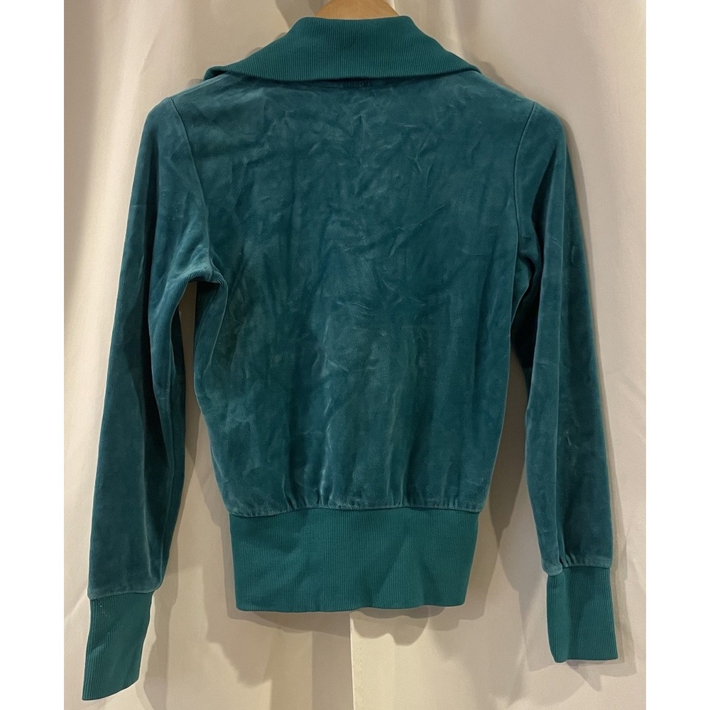 Guess Velour Bling Jacket Aqua Size Small‎ Vintage - Picture 4 of 6